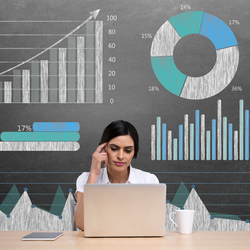 woman looking at confusing marketing performance data from A/B test