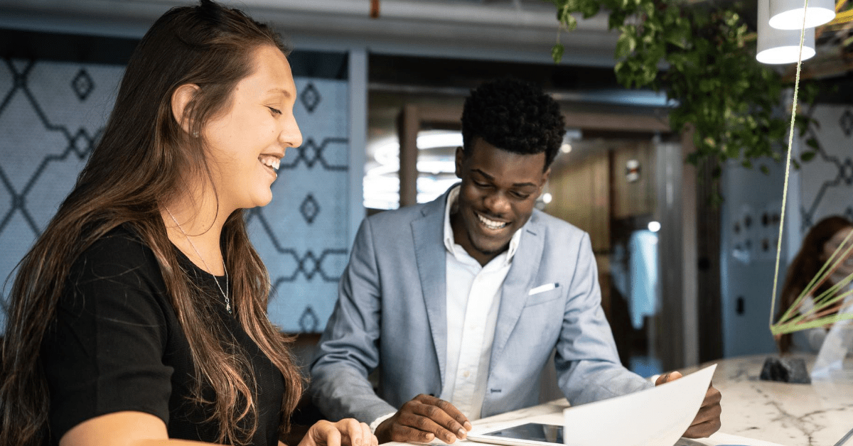 Managers discussing customer feedback