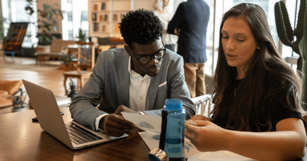 Managers reviewing virtual membership options