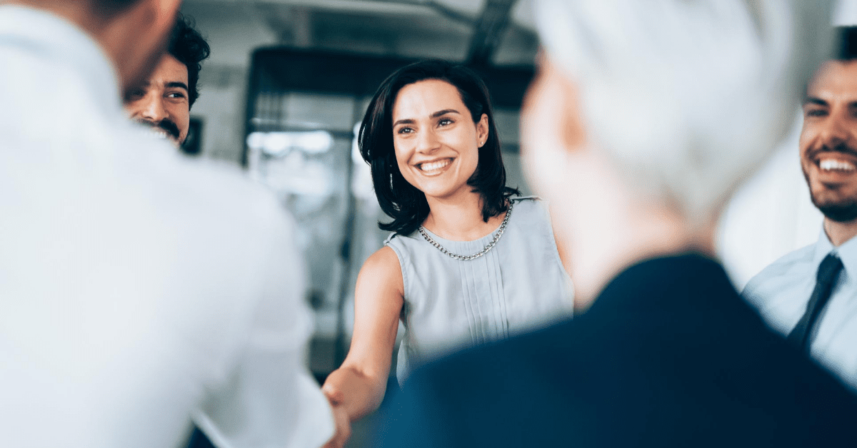 Customers meeting each other